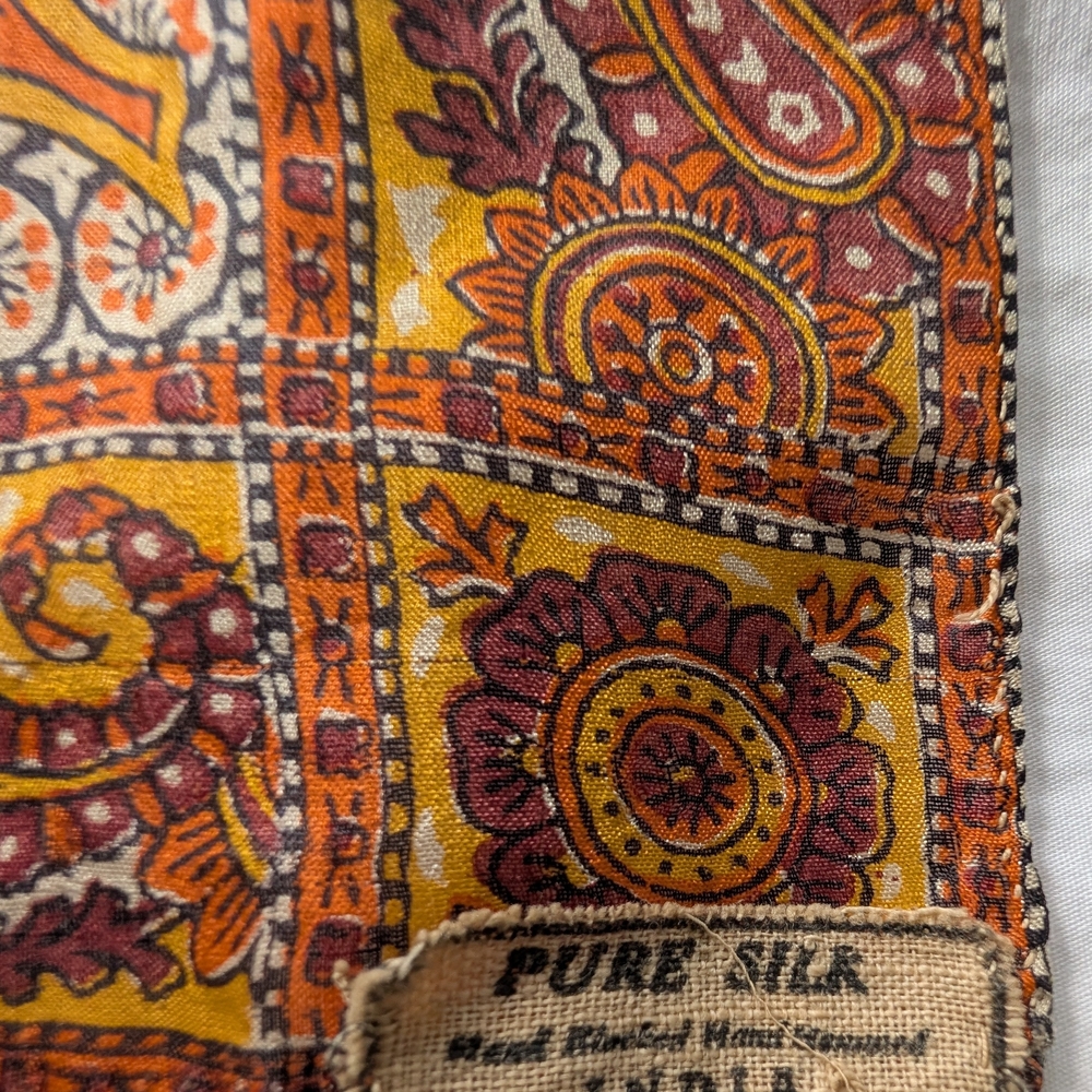 Vintage Paisley Silk Scarf